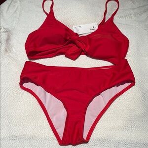 W.T.I Design Red Bikini Set